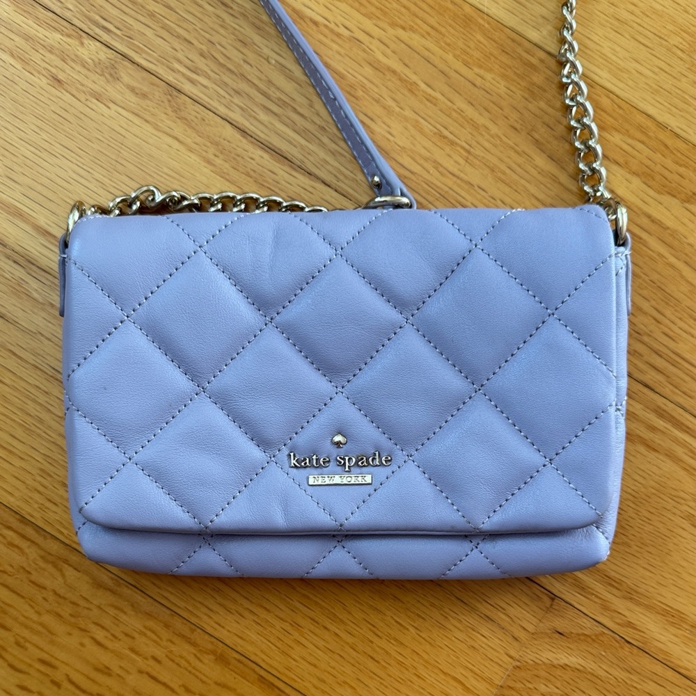 Kate Spade Quilted Light Purple Crossbody Bag - Dustbag included